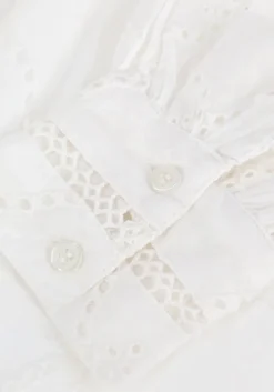 witte colourful rebel maxi jurk sandy broderie anglaise maxi kimono dress