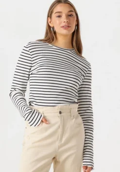 witte colourful rebel t-shirt jessie stripe rib long sleeve top
