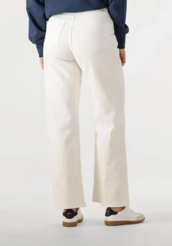 witte colourful rebel wijde broek gaias high rise wide leg denim pants