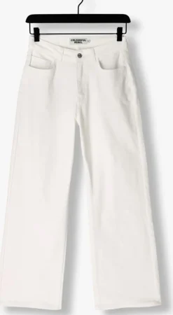 witte colourful rebel wijde broek gaias high rise wide leg denim pants