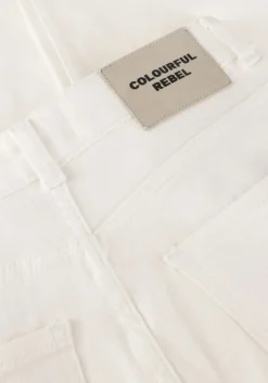 witte colourful rebel wijde broek gaias high rise wide leg denim pants