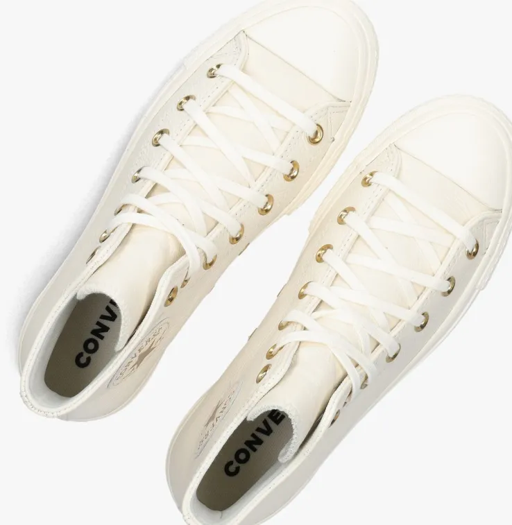 witte converse hoge sneakers chuck taylor all star lift hi