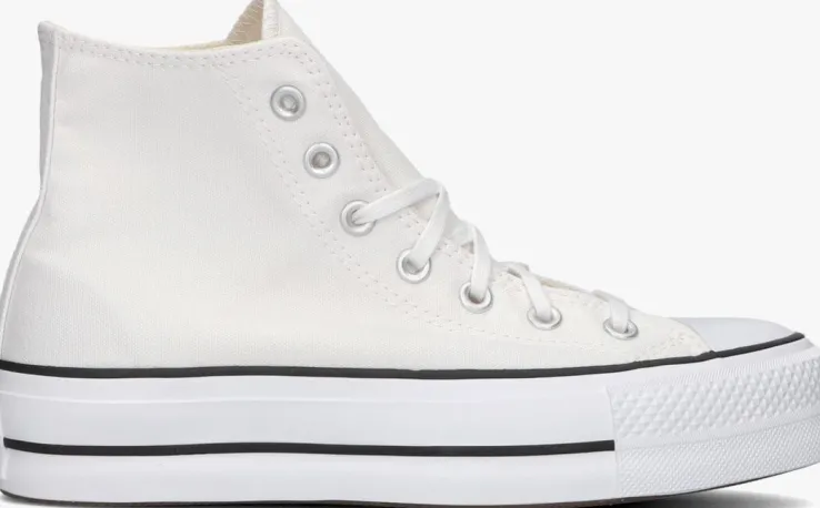 witte converse hoge sneakers chuck taylor all star move hi platform