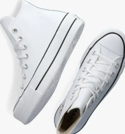 witte converse hoge sneakers chuck taylor all star lift hi