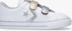 witte converse lage sneakers star player 2v metallic