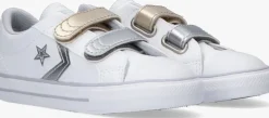 witte converse lage sneakers star player 2v metallic