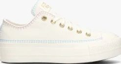 witte converse lage sneakers chuck taylor all star lift platform crafted stitching