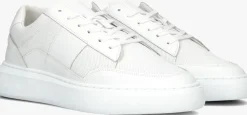 witte cycleur de luxe lage sneakers gravity
