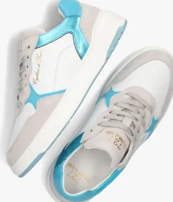 witte cycleur de luxe lage sneakers corncob