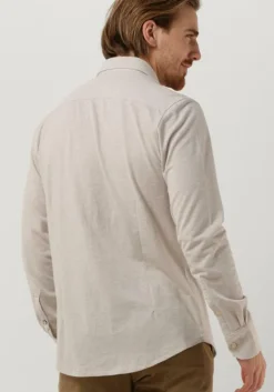 witte dstrezzed casual overhemd kirk shirt melange pique