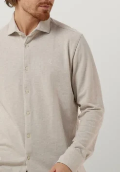witte dstrezzed casual overhemd kirk shirt melange pique
