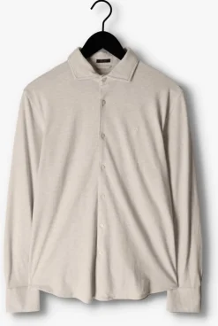 witte dstrezzed casual overhemd kirk shirt melange pique