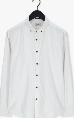 witte dstrezzed casual overhemd button down shirt babycord