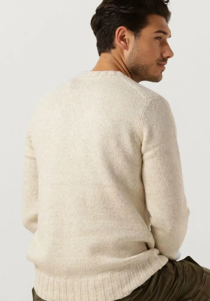 witte dstrezzed trui per crew neck