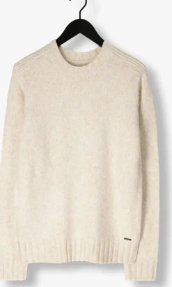 witte dstrezzed trui per crew neck