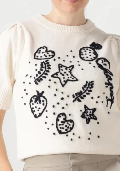 witte fabienne chapot trui edo short sleeve pullover