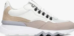 witte floris van bommel lage sneakers sfm-10135 de zager