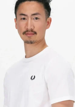 witte fred perry t-shirt ringer t-shirt