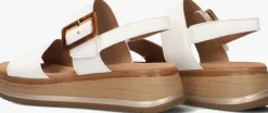 witte gabor platte sandalen 744