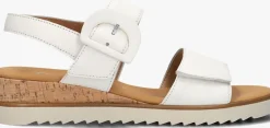 witte gabor platte sandalen 752