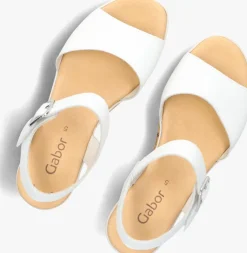 witte gabor sandalen met hak 651