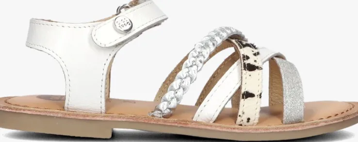 witte gioseppo platte sandalen solapur