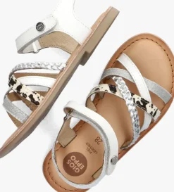 witte gioseppo platte sandalen solapur