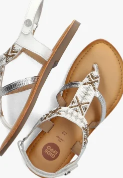 witte gioseppo platte sandalen fern