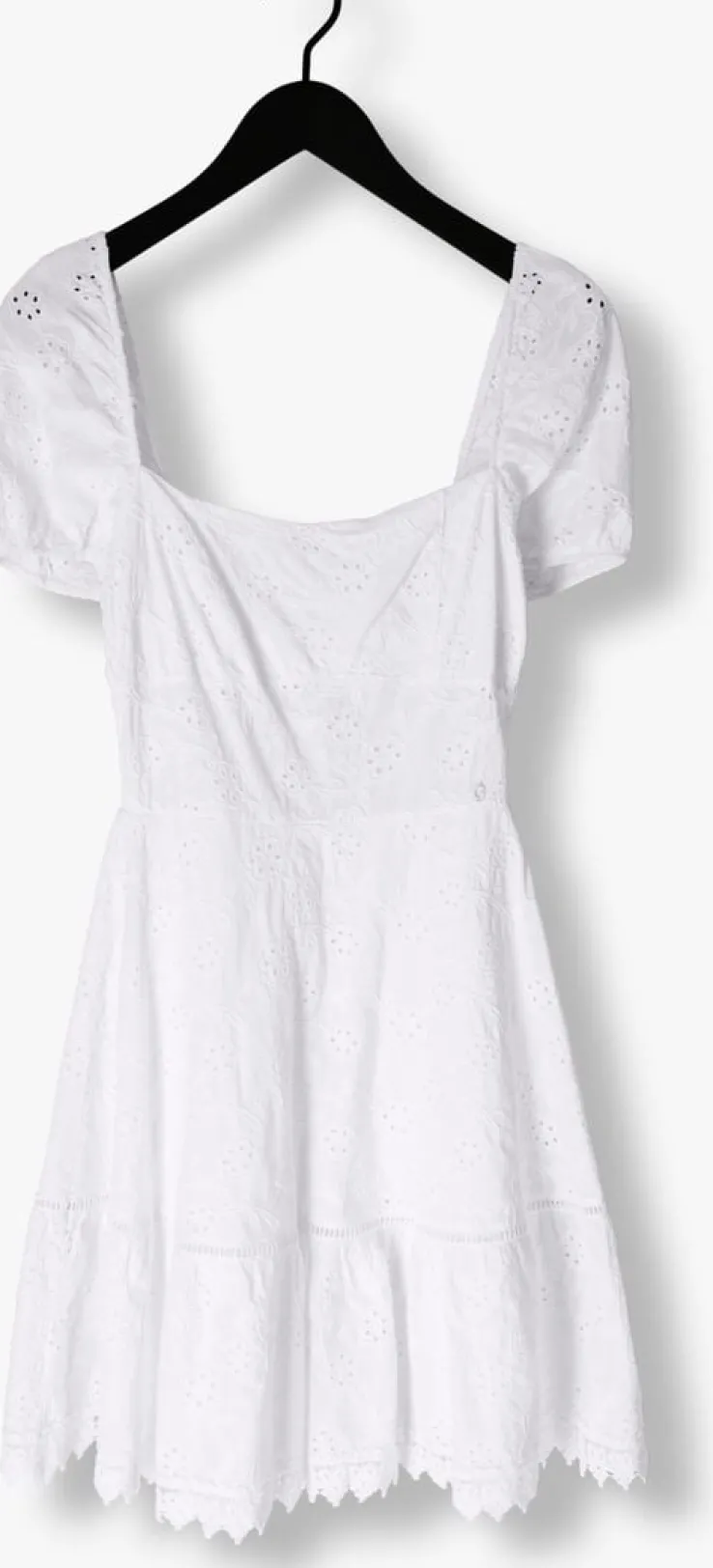 witte guess mini jurk ss clio flare midi dress