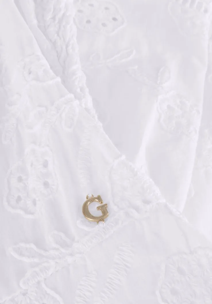 witte guess mini jurk ss clio flare midi dress