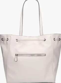 witte guess schoudertas calebra drawstring tote