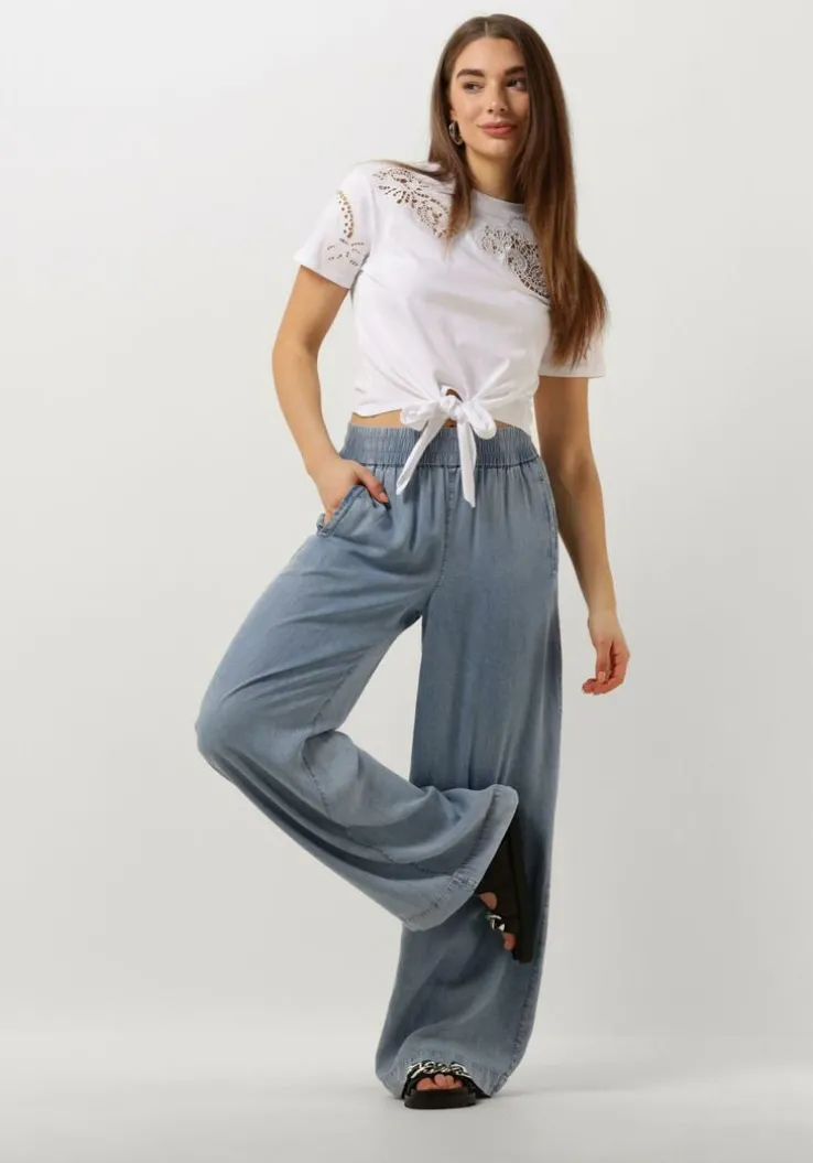 witte guess t-shirt ss cn ajour lace tee