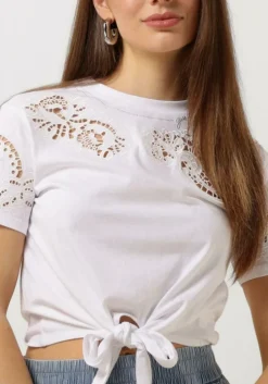 witte guess t-shirt ss cn ajour lace tee