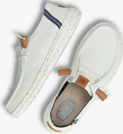 witte heydude instappers wendy washed canvas