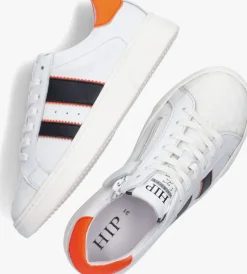 witte hip lage sneakers h1610