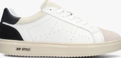 witte hip lage sneakers h1505