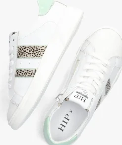 witte hip lage sneakers h1610