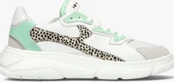 witte hip lage sneakers h1096l