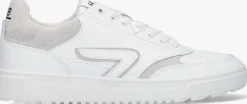witte hub lage sneakers duke