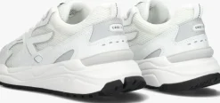 witte hub lage sneakers grid-w