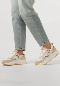 witte hub lage sneakers glide-z