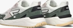 witte hub lage sneakers grid-m