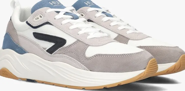 witte hub lage sneakers glide