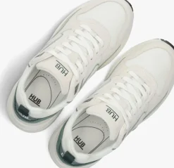 witte hub lage sneakers glide-z