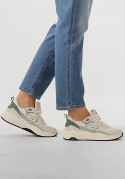 witte hub lage sneakers glide-z