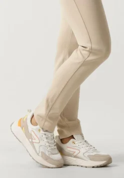 witte hub lage sneakers grid-w