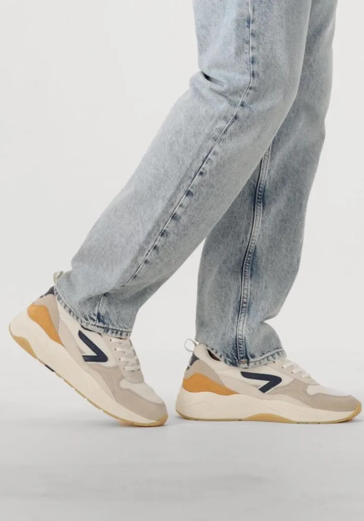 witte hub lage sneakers glide