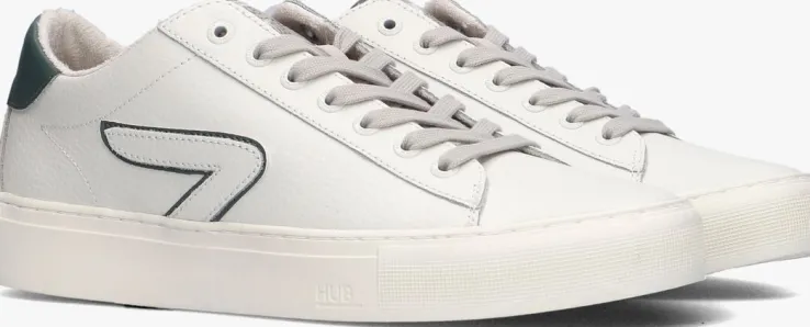 witte hub lage sneakers hook-z