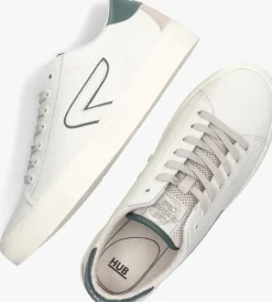 witte hub lage sneakers hook-z