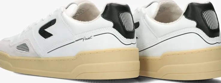 witte hub lage sneakers matchpoint